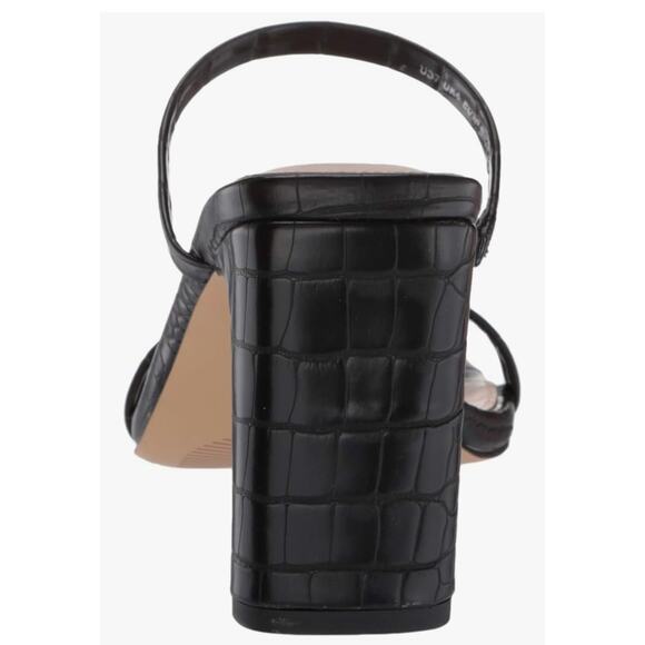 The Drop Women's Avery Square Toe Two Strap High Heeled Sandal, Black, Size 9 - Picture 3 of 7